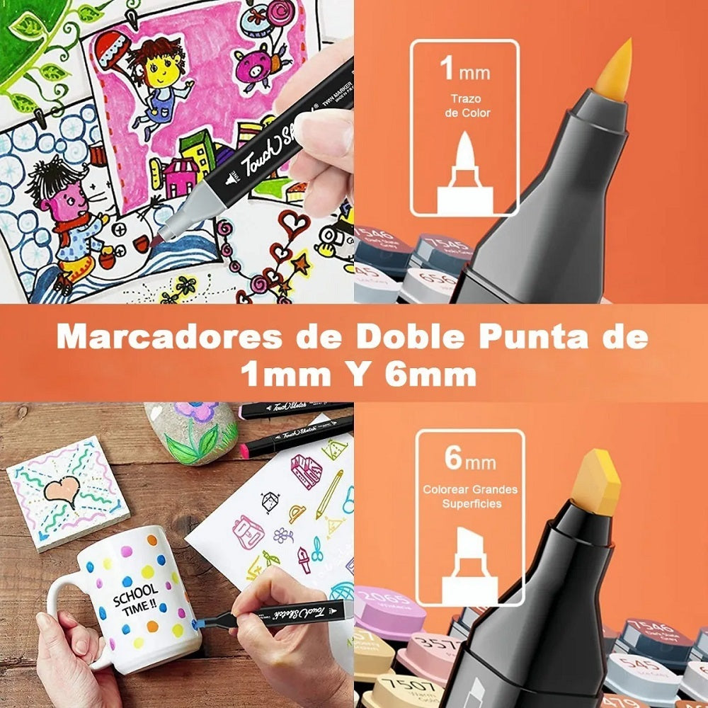 Marcadores Doble Punta Maletin